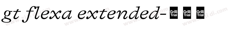 gt flexa extended字体转换